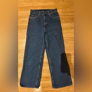 H&M high rise twill jeans
